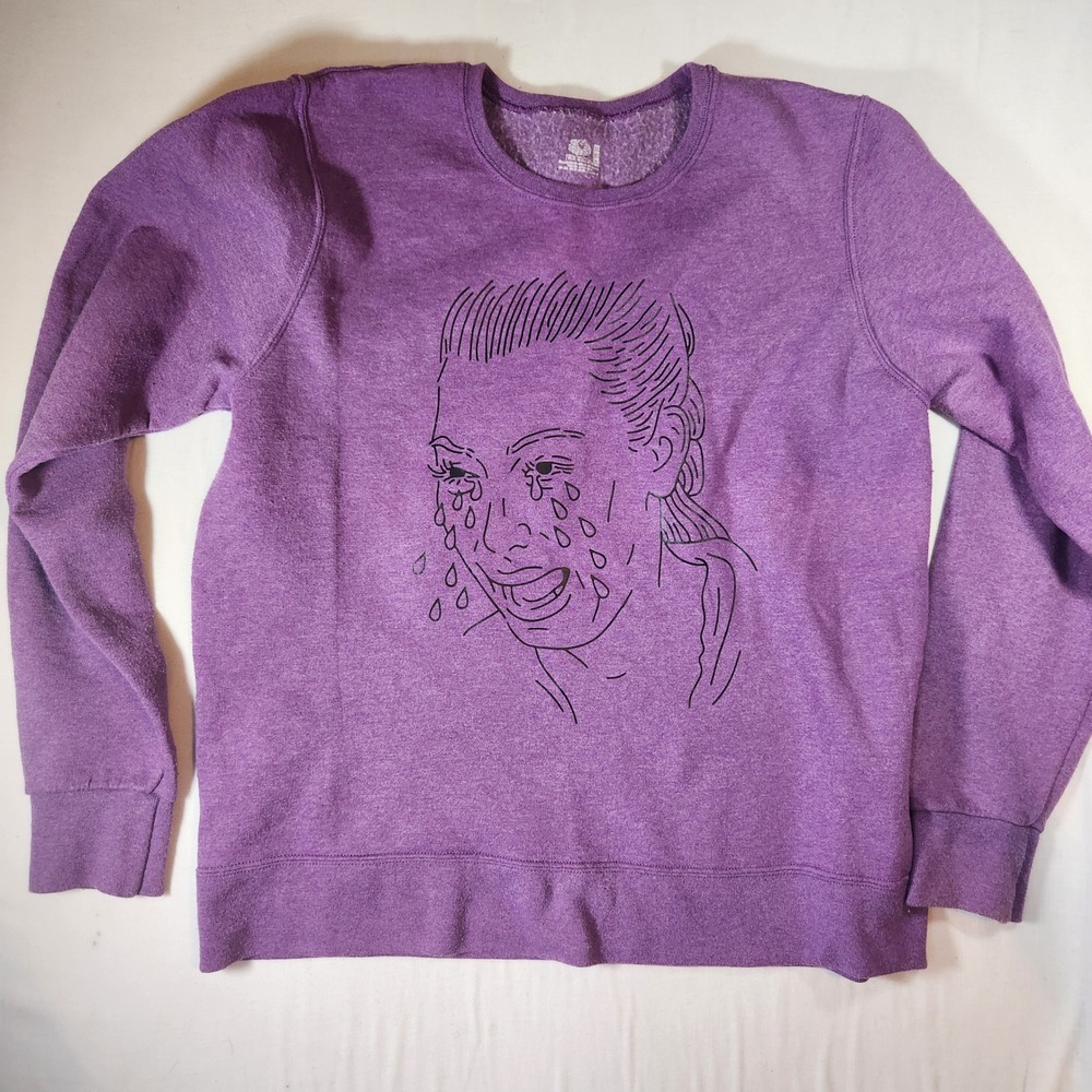 Fruit of the Loom Kim Kardashian Crying Graphic Sweatshirt 2XL‎ Crewneck Fleece
